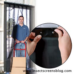 Flexible screen door/curtain for bi-fold doors