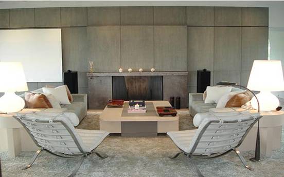 Symmetrical furniture arrangement