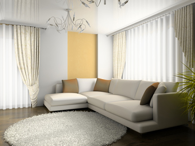 Curtains used in a modern loungeroom setting