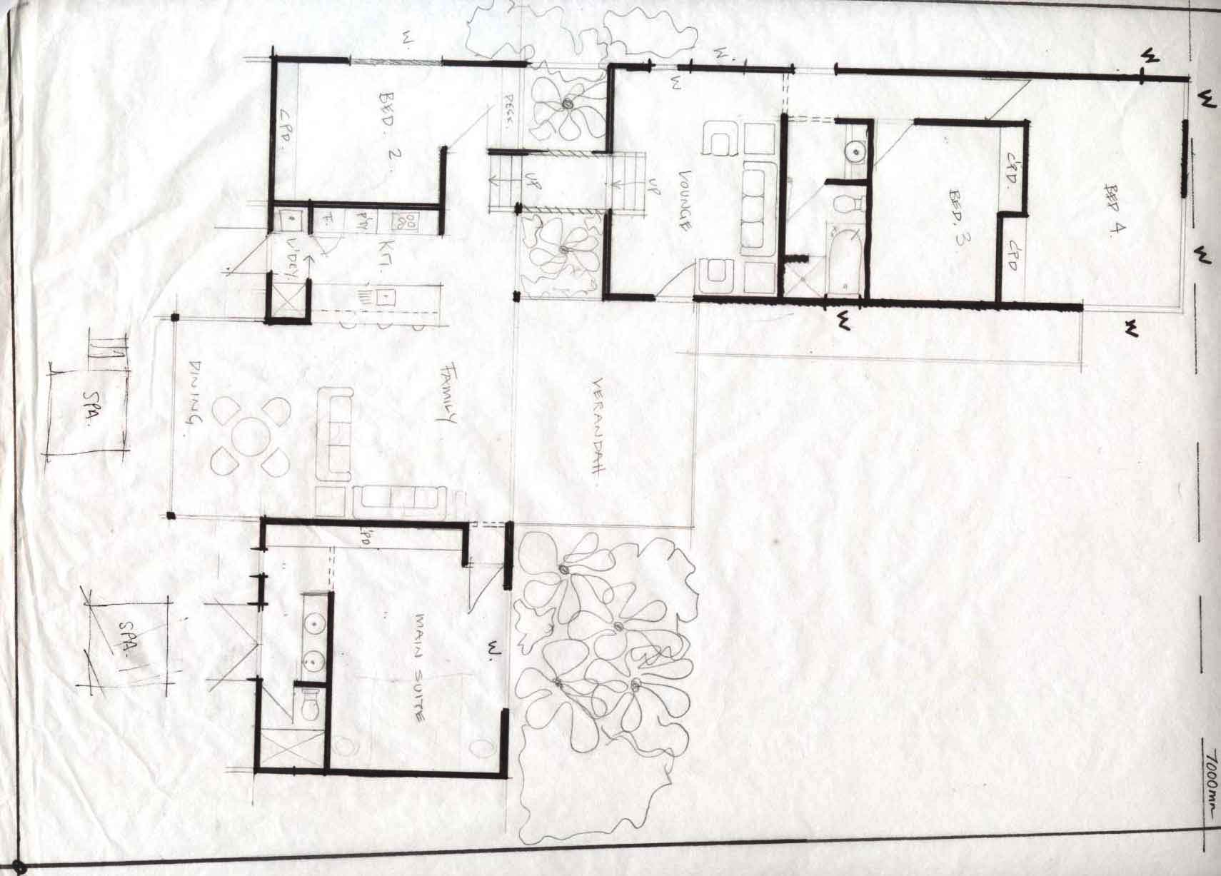 How to create sketch  designs when designing a house 