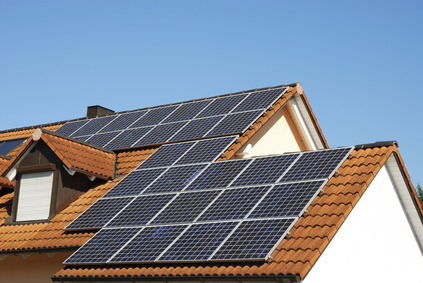 Solar panelled house