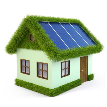 Solar panelled house